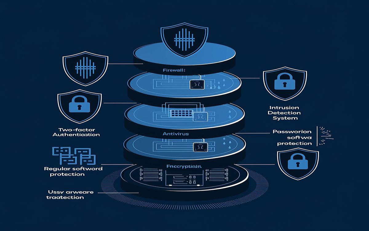 Security layers diagram showing Django middleware, application, and infrastructure security surfaces